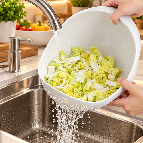 Abtropfschüssel zum Reis waschen