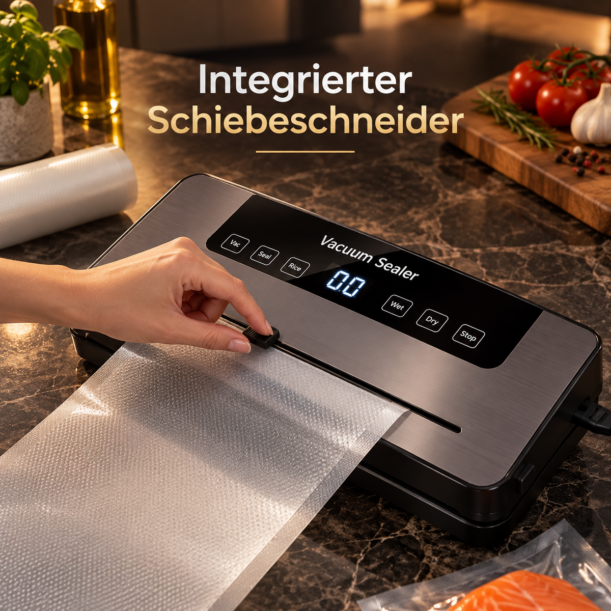 Vakuumierer Bedienfeld mit 5 Modi