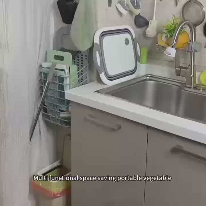 Faltbares 3-in-1 Schneidebrett – Schneiden, Waschen & Abtropfen